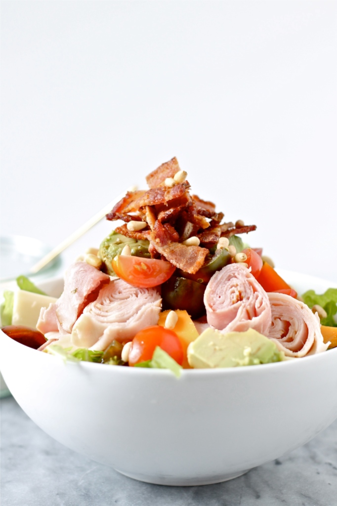 Chopped Salad with Bacon Buttermilk Dressing