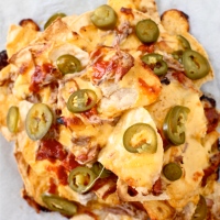 Carolina Pulled Pork Nachos with Beer Cheese Queso